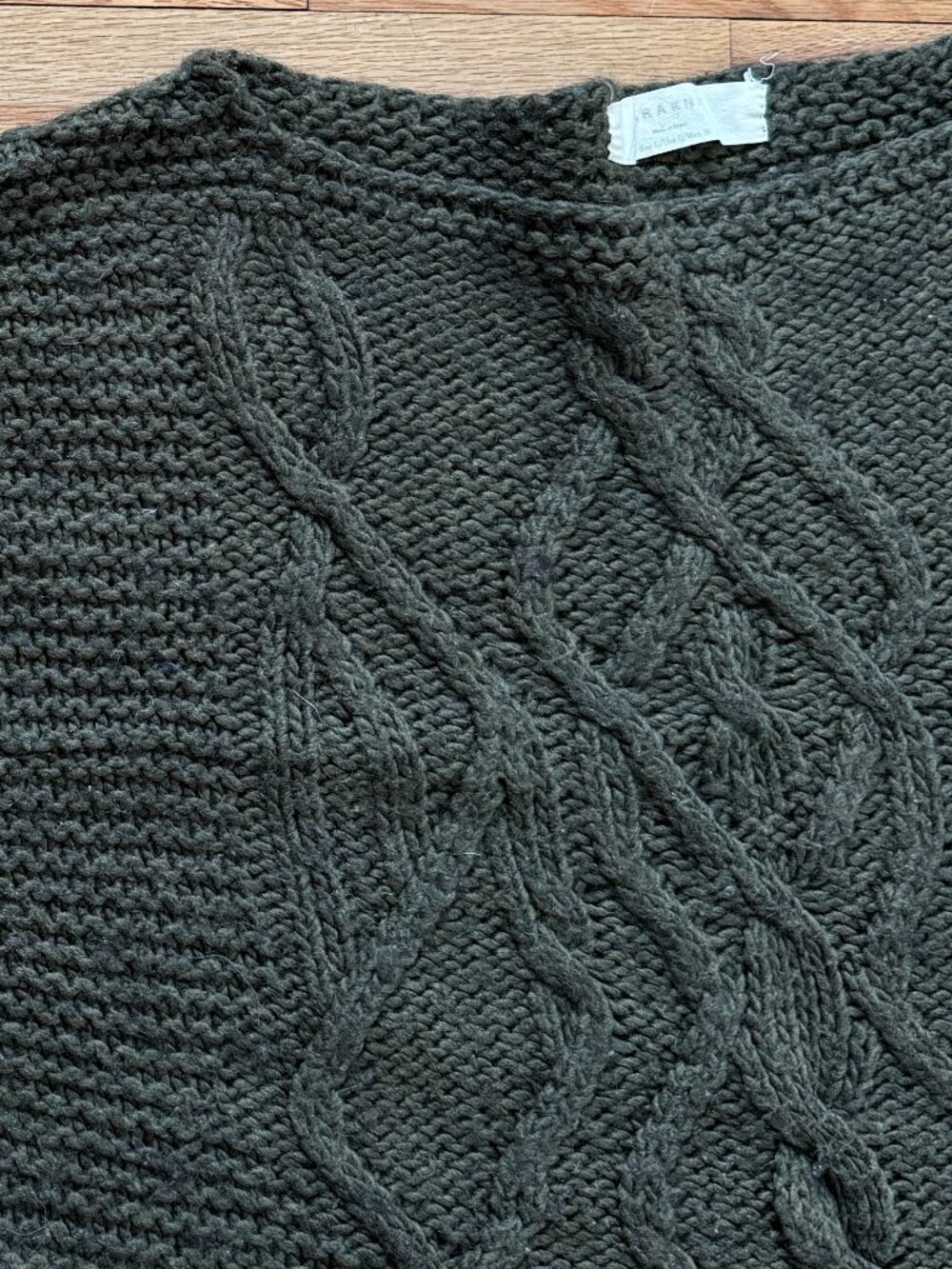oversized Zara cable-knit sweater